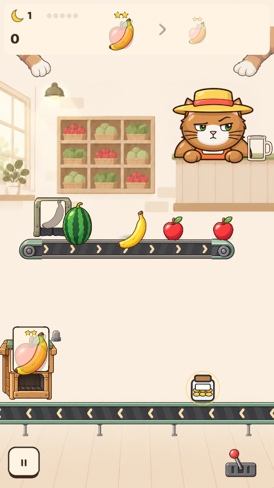 Night delivery with fruit, a changing order and a watchful cat boss